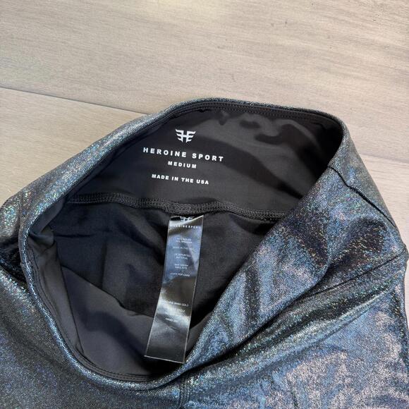 Heroine Sport Women's Black Holographic Activewear Leggings Size M - Picture 2 of 8